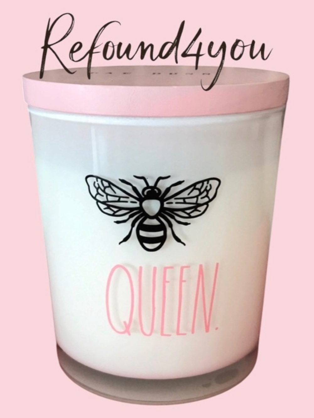 Rae Dunn, ‘Queen Bee’ Currant Rose scented candle. NWT. Last one!